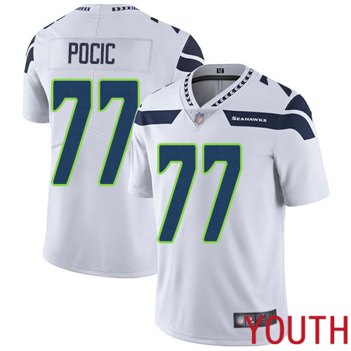 Seattle Seahawks Limited White Youth Ethan Pocic Road Jersey NFL Football #77 Vapor Untouchable->women nfl jersey->Women Jersey